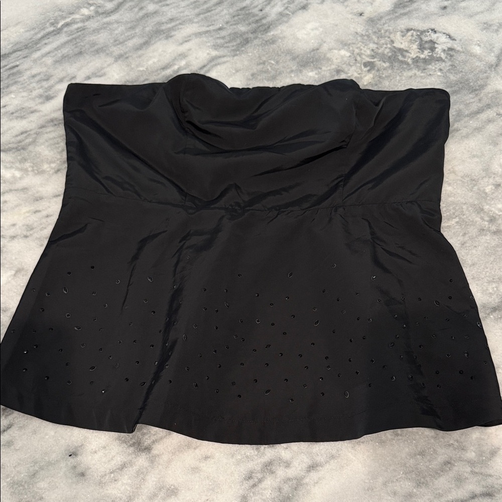 Old Navy Black Smocked Top